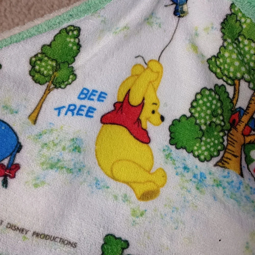 Vintage Walt Disney Winnie The Pooh Towel And Washcloth Set‎ New Baby Gift